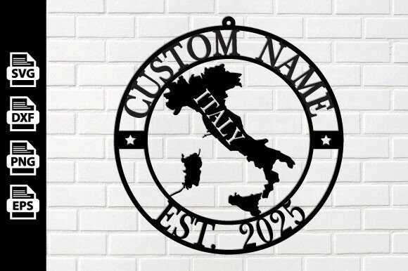 Download Italy Map Metal Wall Art Laser Cut Files - Cut files Collection