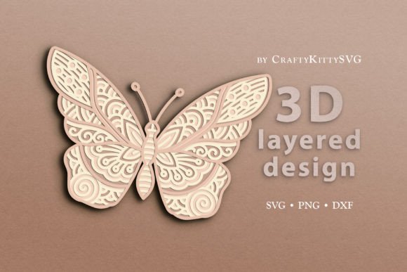Download Butterfly 3D Laser Cut Template - 3d laser cut template Collection