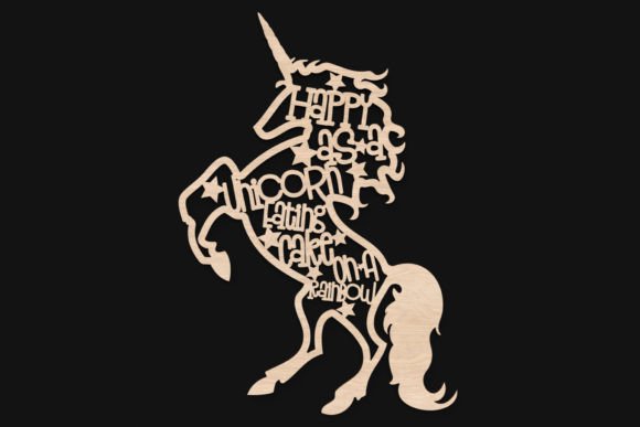 Download Happy As a Unicorn Svg Laser Cut Sign - Laser cut sign Collection