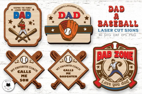 Download Baseball Dad Laser Cut Sign Bundle - Premium Resources