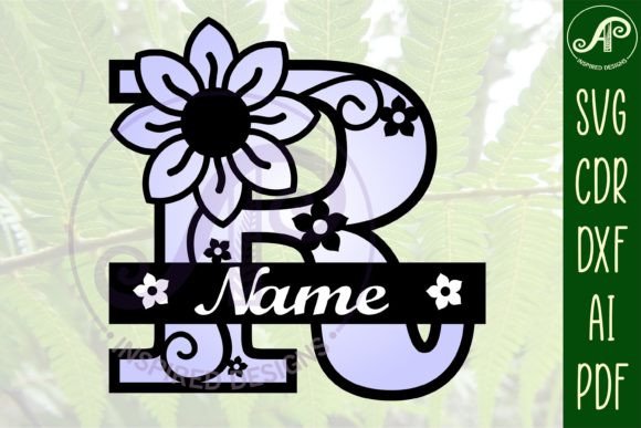 Download Letter R Flower Layer Monogram SVG File - Layer monogram Collection