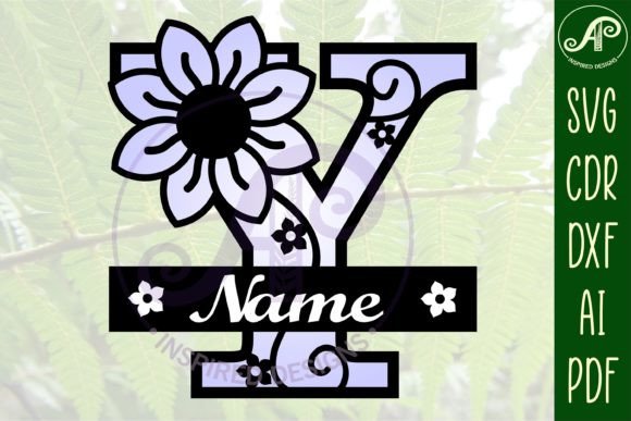 Download Letter Y Flower Layer Monogram SVG File - Layer monogram Collection