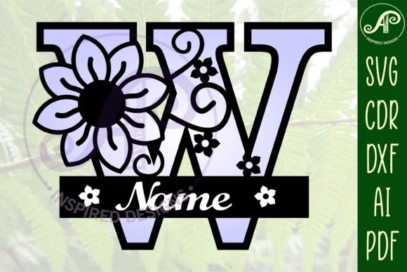 Download Letter W Flower Layer Monogram SVG File - Layer monogram Collection