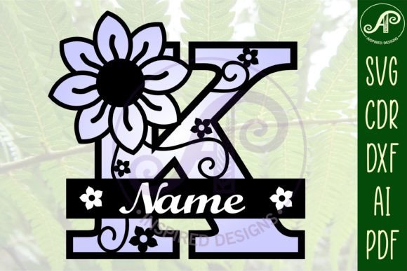 Download Letter K Flower Layer Monogram SVG File - Layer monogram Collection