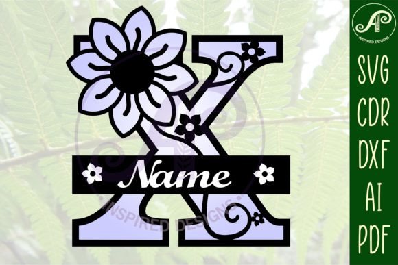Download Letter X Flower Layer Monogram SVG File - Layer monogram Collection