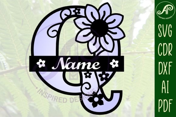 Download Letter Q Flower Layer Monogram SVG File - Layer monogram Collection