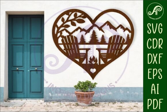 Download Adirondack Chairs Heart Laser Cut Sign - Laser cut sign Collection