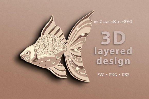 Download Goldfish 3D Laser Cut Template - 3d laser cut template Collection