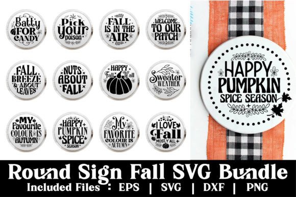 Download Fall Round Sign SVG Bundle - Fall round sign svg Collection
