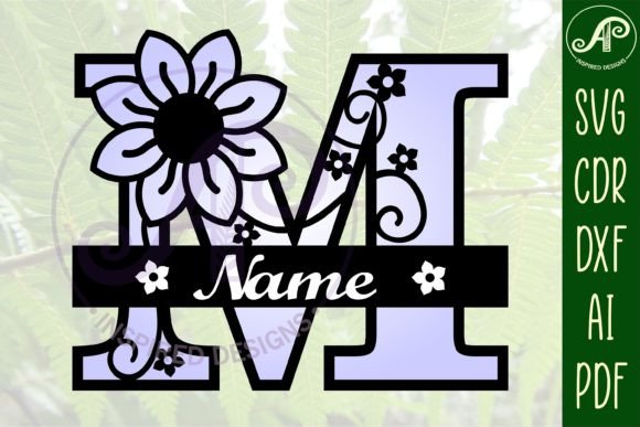 Download Letter M Flower Layer Monogram SVG File - Layer monogram Collection